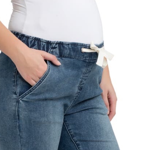 Denim Maternity Joggers - Picture 2 of 5